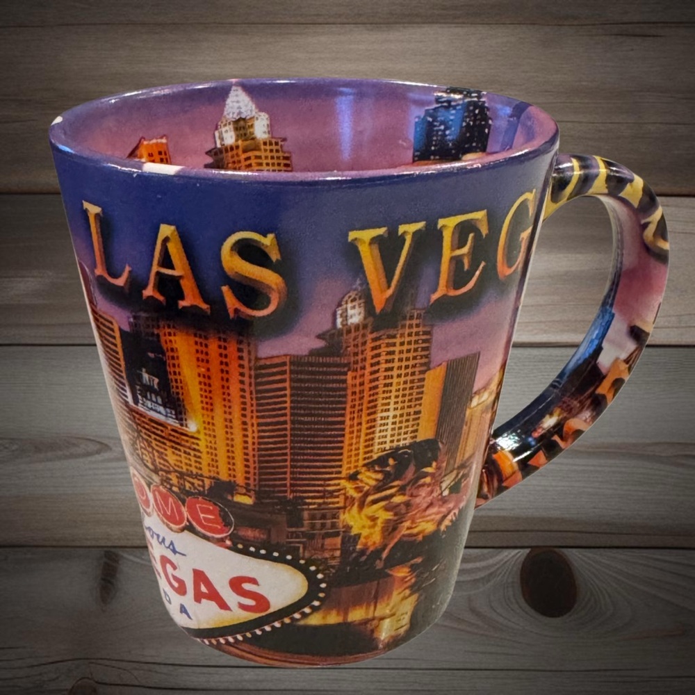 Las Vegas Scenic All Over Souvenir Collectible Coffee Tea Mug Landmarks Hotels